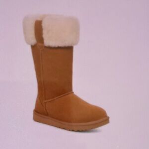 UGG Suhenny Chestnut Boots with Shearling Cuff size 10 New